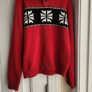 Boys Chaps Quarter Button Sweater